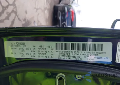 2016 Ram 1500 Express из США, поврежденный, VIN 1C6RR6KG9GS306551